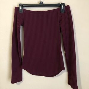 Off the shoulder long sleeve